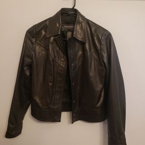 Banana Republic Woman's Black Genuine Leather Jacket